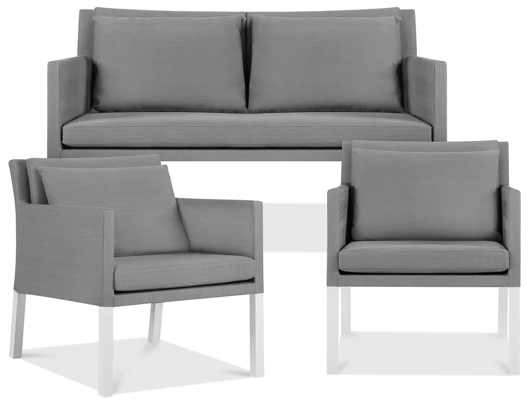 Lisbon Gray Outdoor Living Room Set
