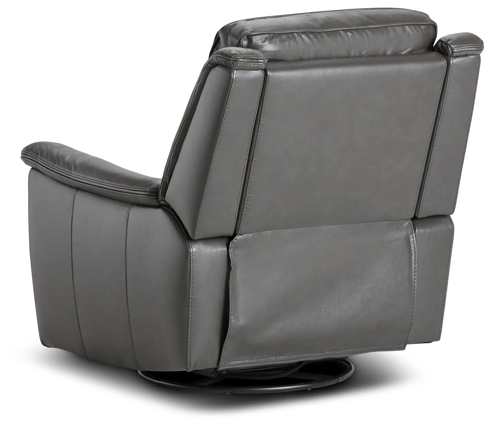 Aiden Dark Gray Leather Swivel Glider Recliner Aiden Dark Gray Leather Swivel Glider Recliner