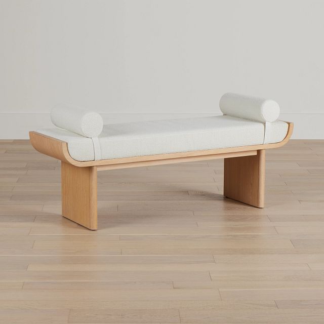 Malibu Light Tone Upholstered Bench