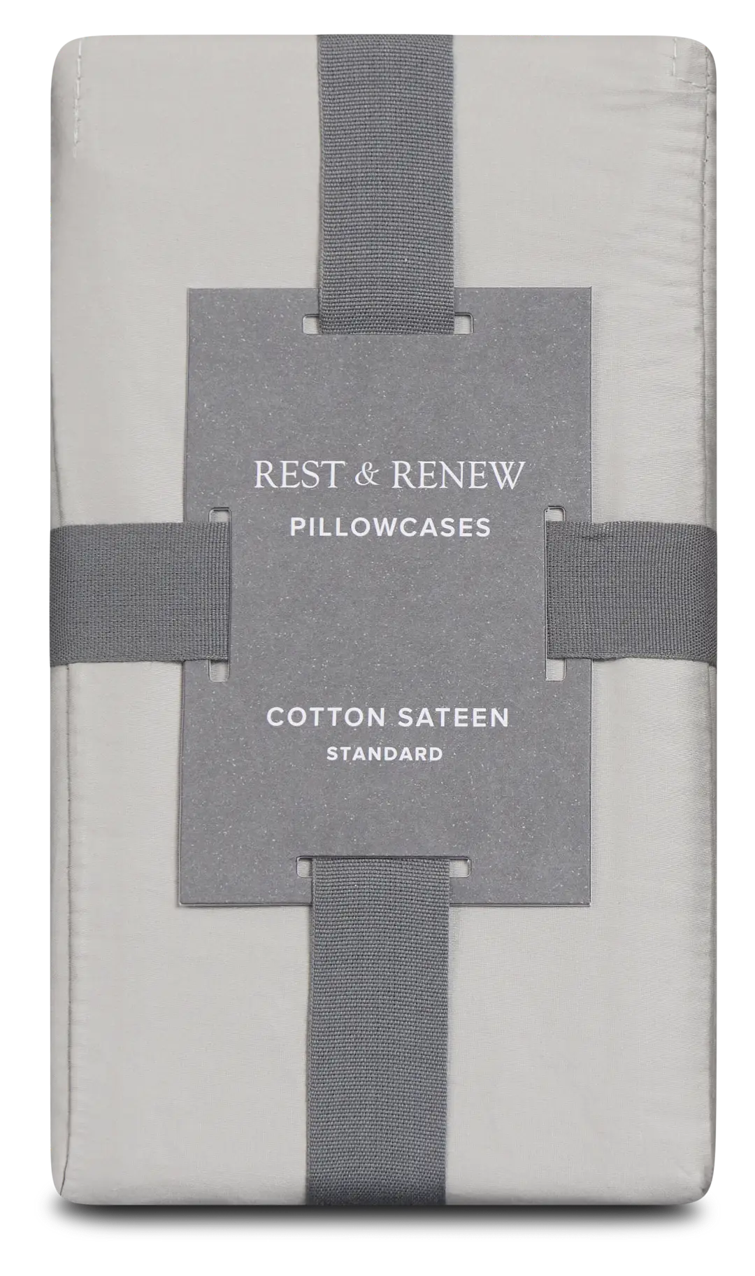 Rest & Renew Cotton Sateen Gray 300 Thread Set Of 2 Pillowcases Rest & Renew Cotton Sateen Gray 300 Thread Set Of 2 Pillowcases
