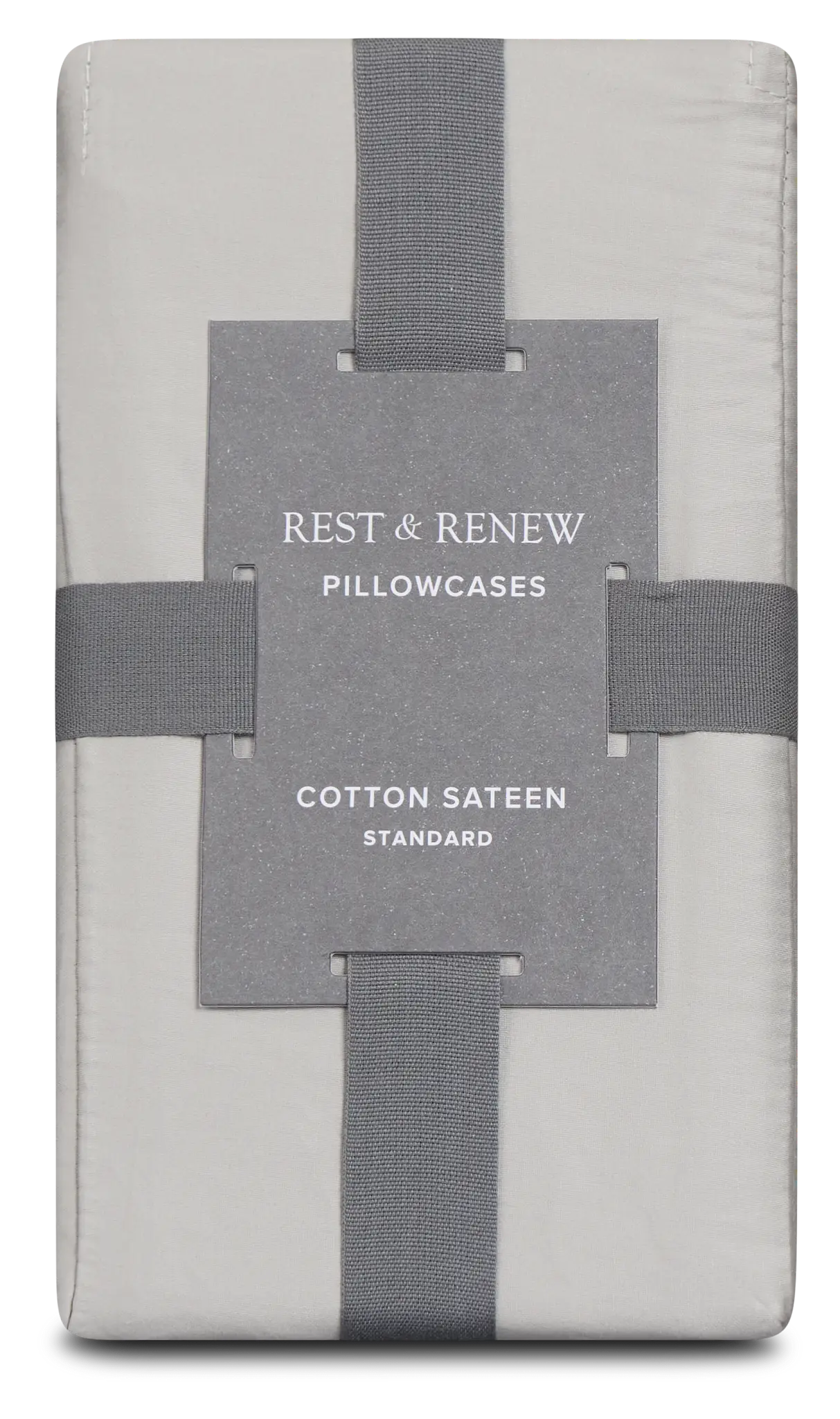 Rest & Renew Cotton Sateen Gray 300 Thread Set Of 2 Pillowcases Rest & Renew Cotton Sateen Gray 300 Thread Set Of 2 Pillowcases