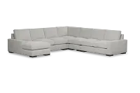 Edgewater Elevation Khaki Large Left Chaise Sectional