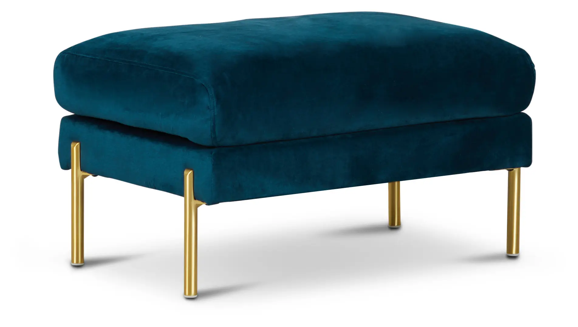 Bella Dark Blue Velvet Ottoman Bella Dark Blue Velvet Ottoman