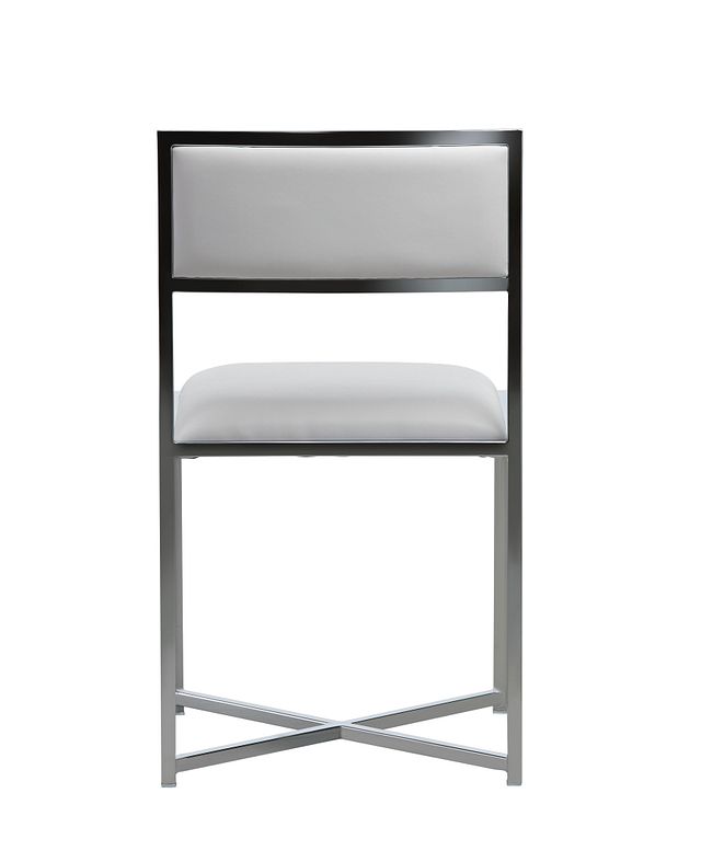 Amalfi White Stnl Steel Side Chair (3)