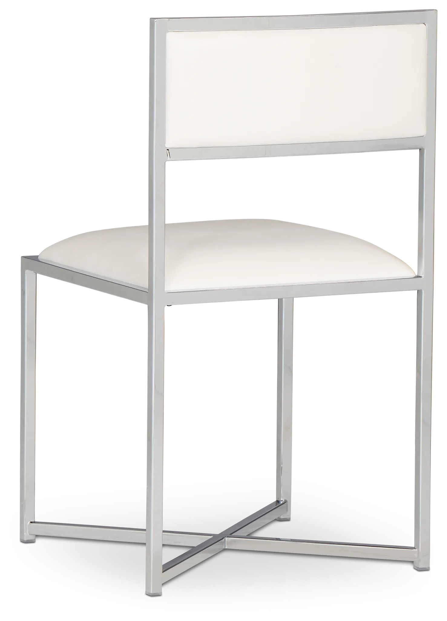 Amalfi White Stnl Steel Upholstered Side Chair