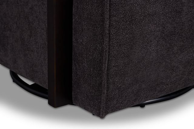 Lucas Dark Gray Fabric Swivel Rocker Glider