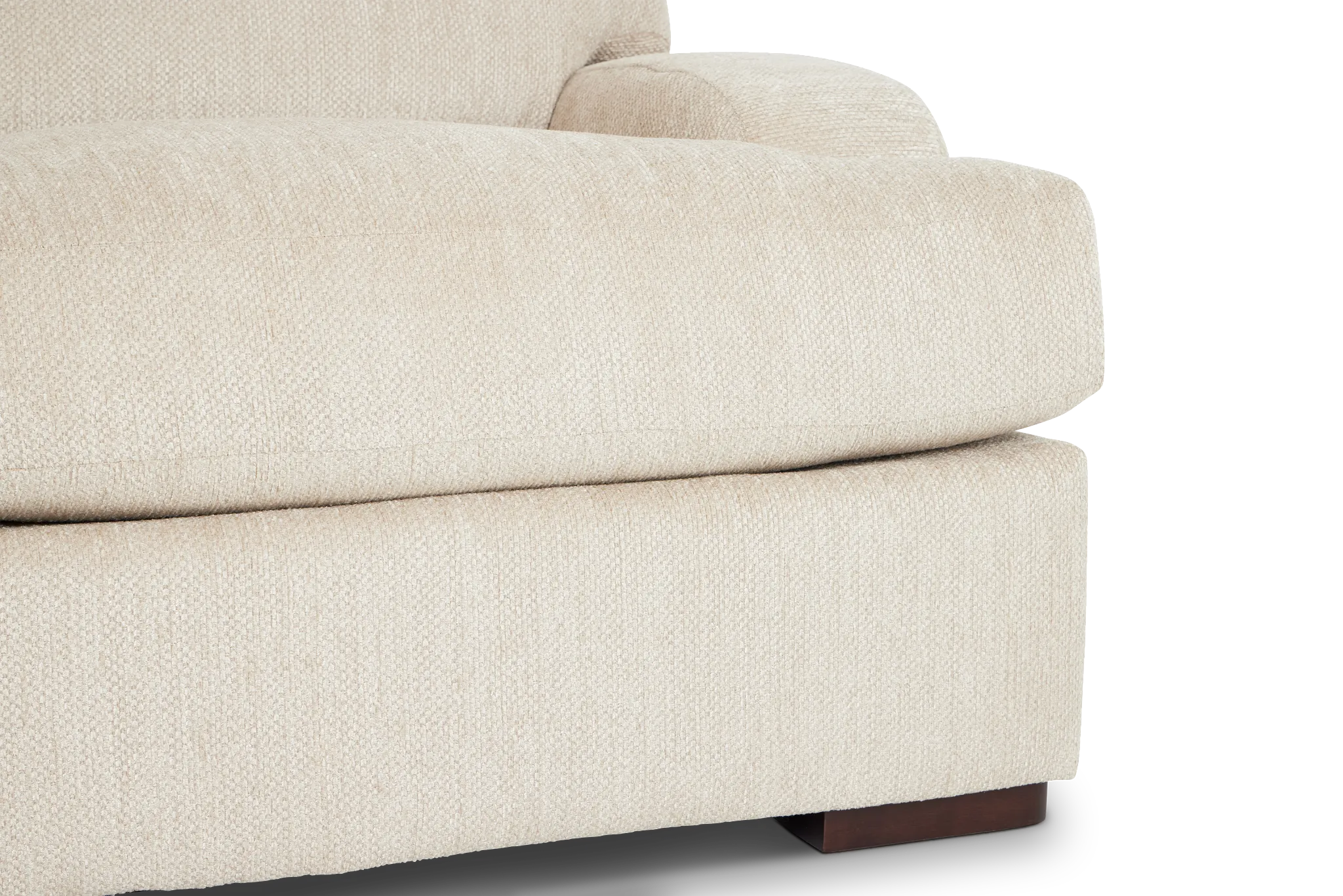 Alpha Beige Fabric Left Chaise Sectional