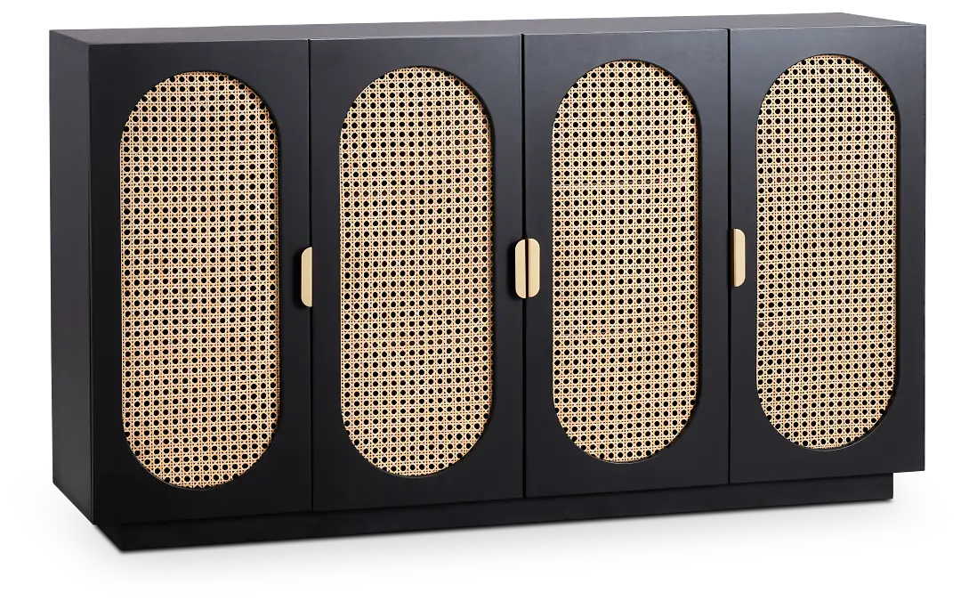 Sarto Black Four-door Cabinet Sarto Black Four-door Cabinet