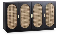 Sarto Black Four-door Cabinet