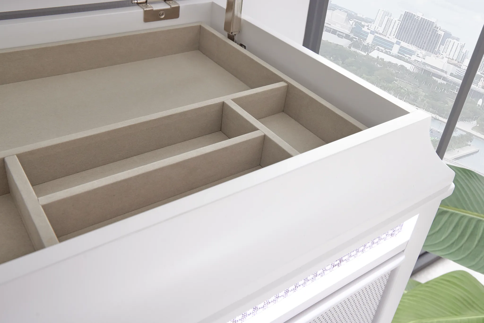 Milan White Lingerie Chest