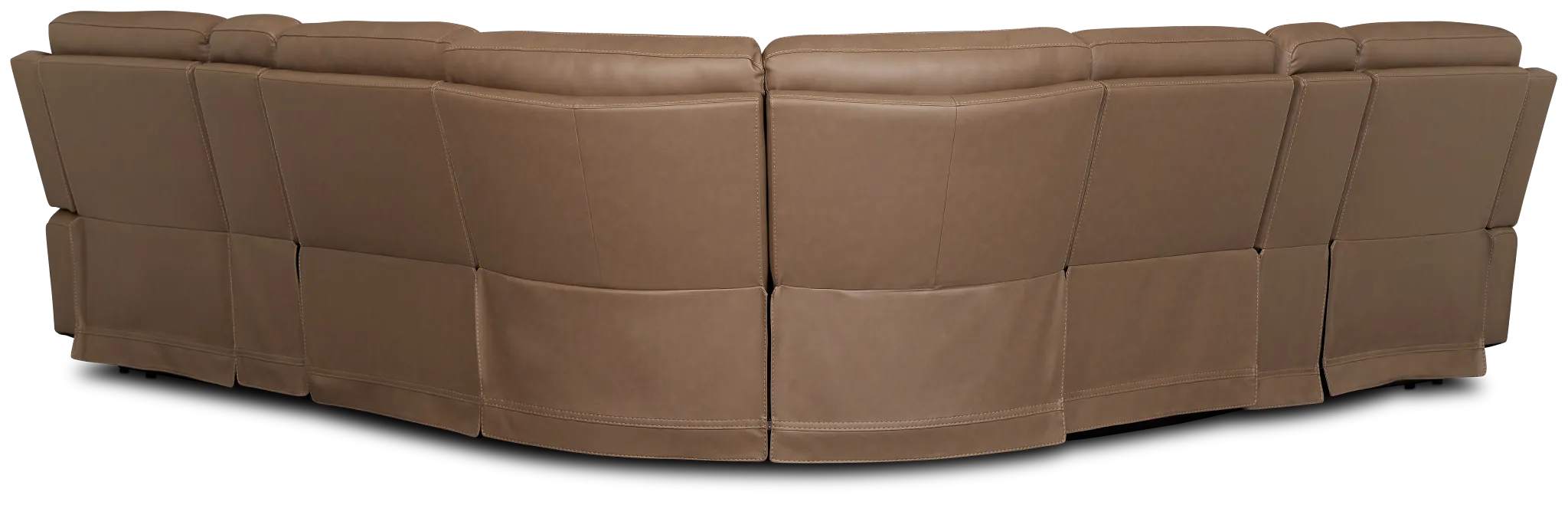 Flexsteel Belmont Dark Brown Lthr/vinyl Large Dual Power Reclining Two-arm Sectional
