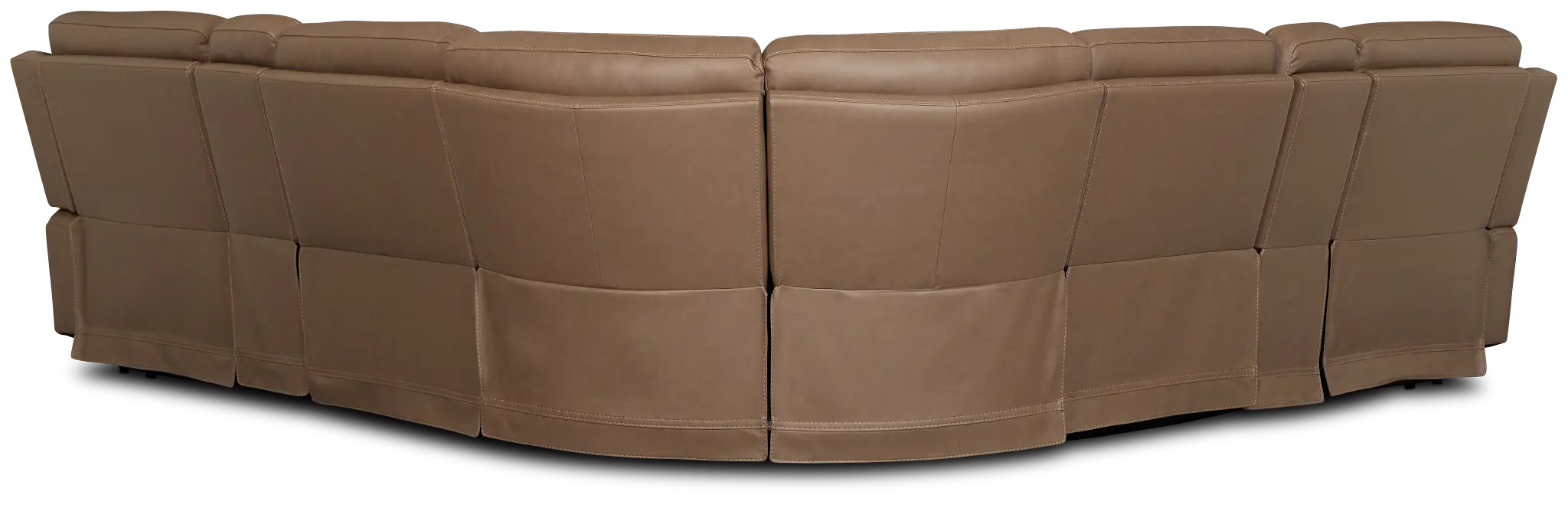 Flexsteel Belmont Dark Brown Lthr/vinyl Large Dual Power Reclining Two-arm Sectional Flexsteel Belmont Dark Brown Lthr/vinyl Large Dual Power Reclining Two-arm Sectional