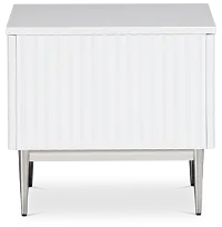 Surge White Rectangular End Table