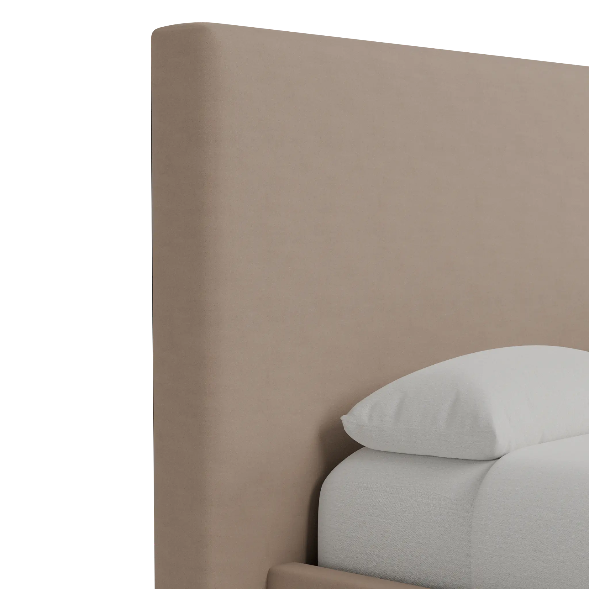 Grayton Joya Beige 54" Upholstered Platform Bed Grayton Joya Beige 54" Upholstered Platform Bed