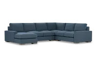 Edgewater Elite Blue Medium Left Chaise Sectional