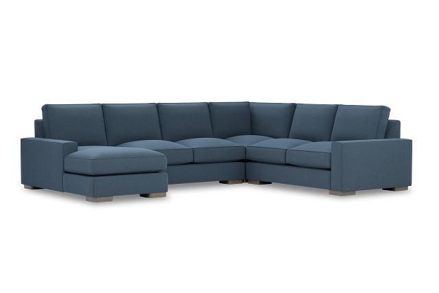Edgewater Elite Blue Medium Left Chaise Sectional