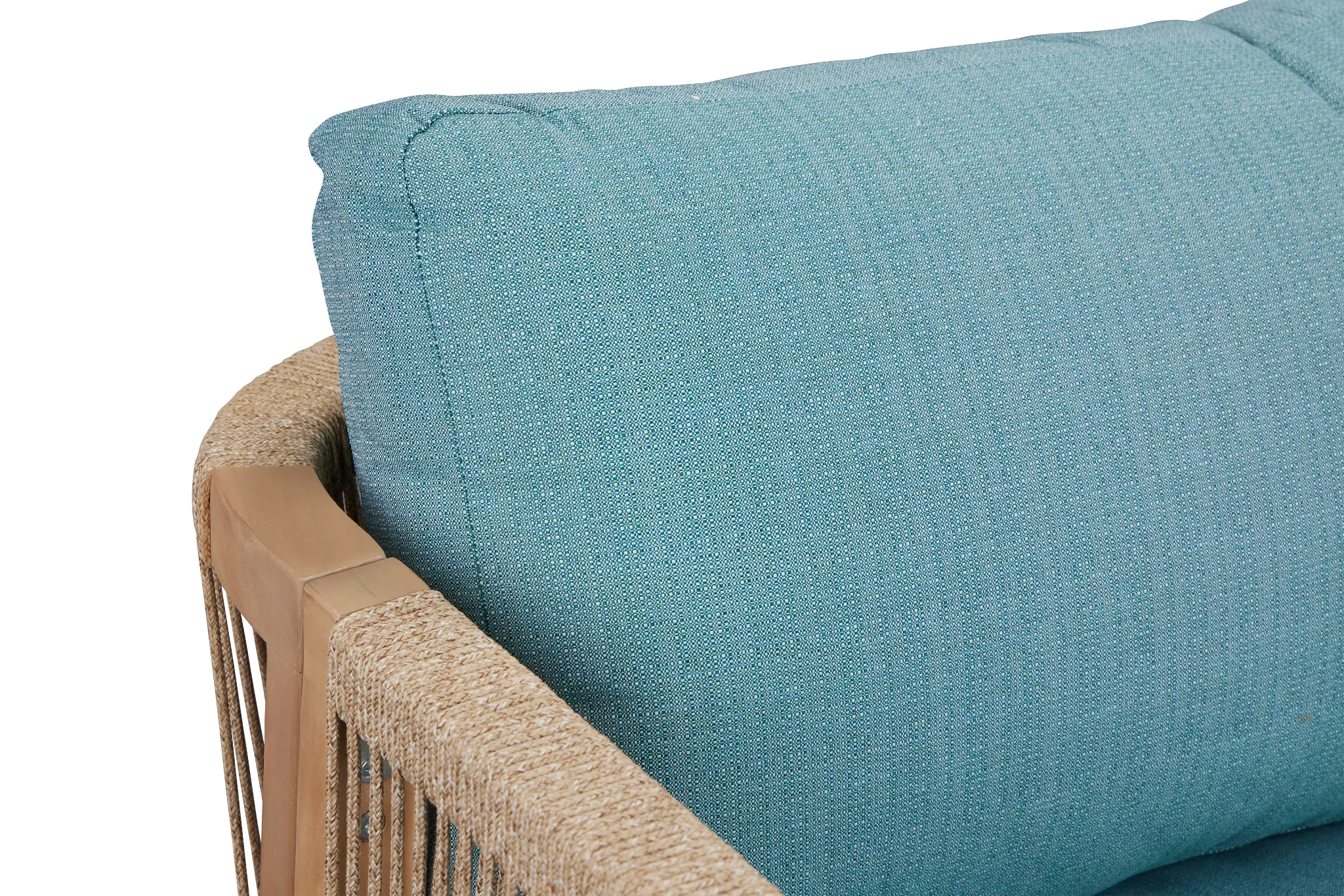 Laguna Light Tone Sofa With Teal Cushions