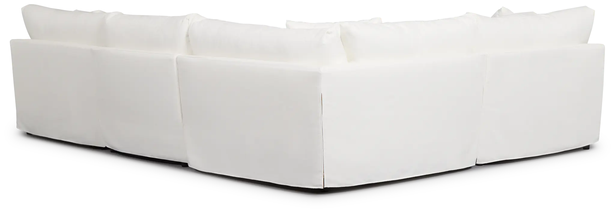 Marren White Fabric Small Two-arm Sectional Marren White Fabric Small Two-arm Sectional