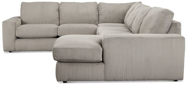 Charlie Gray Fabric Medium Right Chaise Sectional