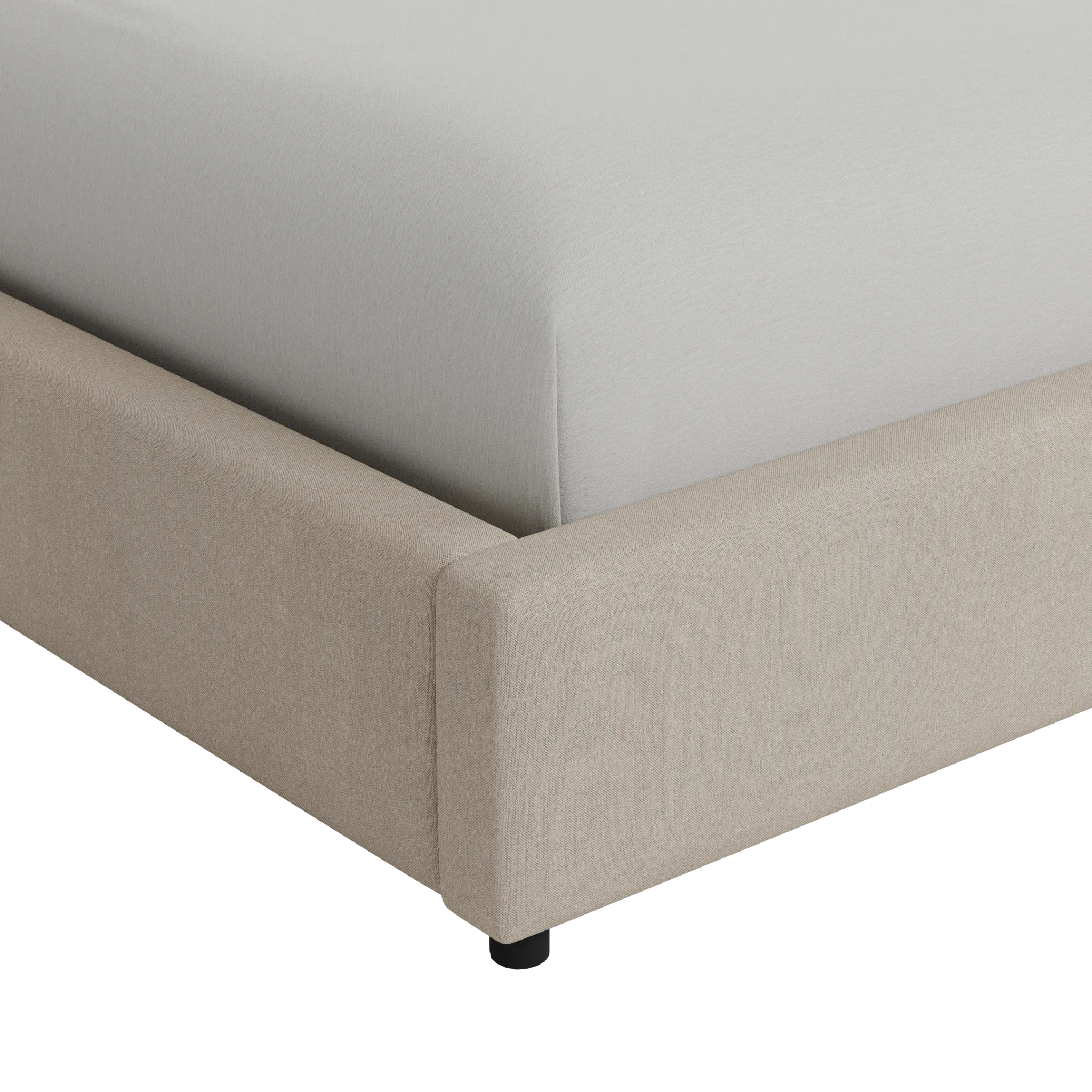 Grayton Peyton Beige 44" Upholstered Platform Bed