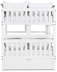Charleston White Trundle Bunk Bed