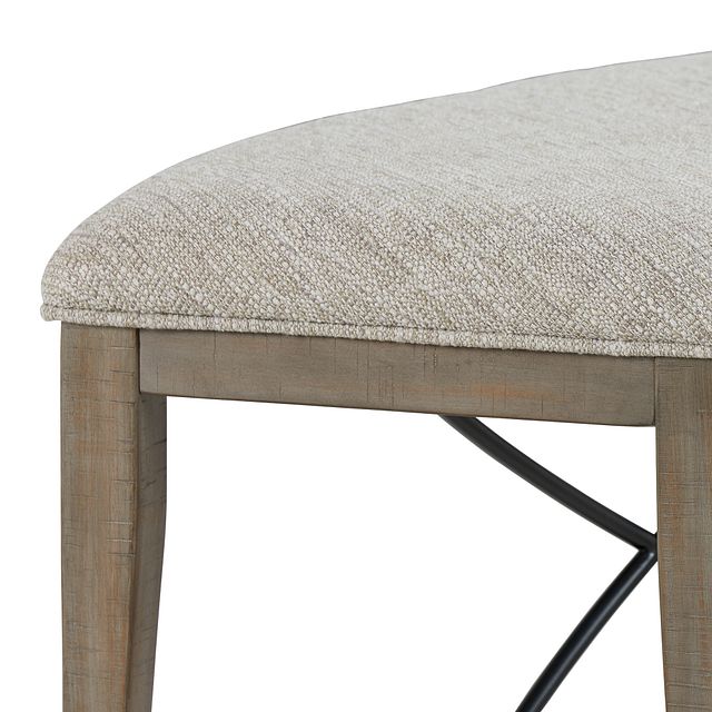 Heron Cove Light Tone Curved Dining Bench