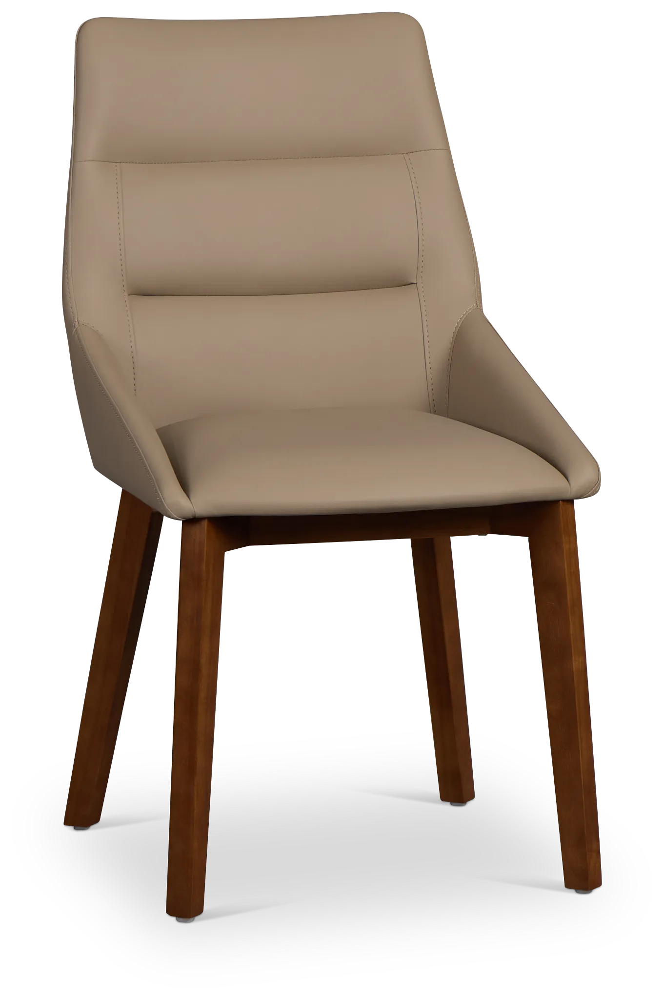 Fresno Taupe Upholstered Side Chair With Mid Tone Legs
