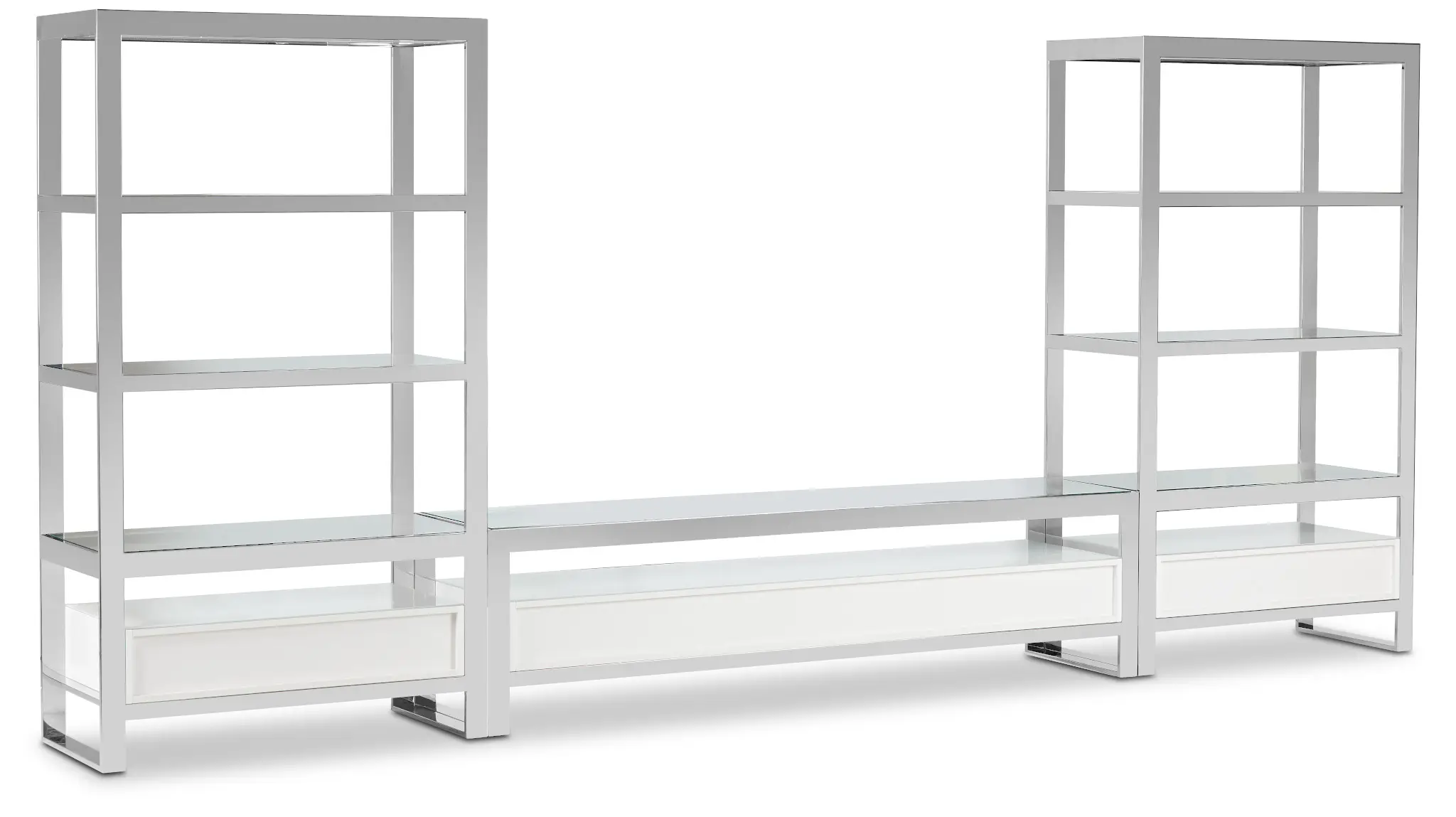 Miami White Glass Entertainment Wall Miami White Glass Entertainment Wall