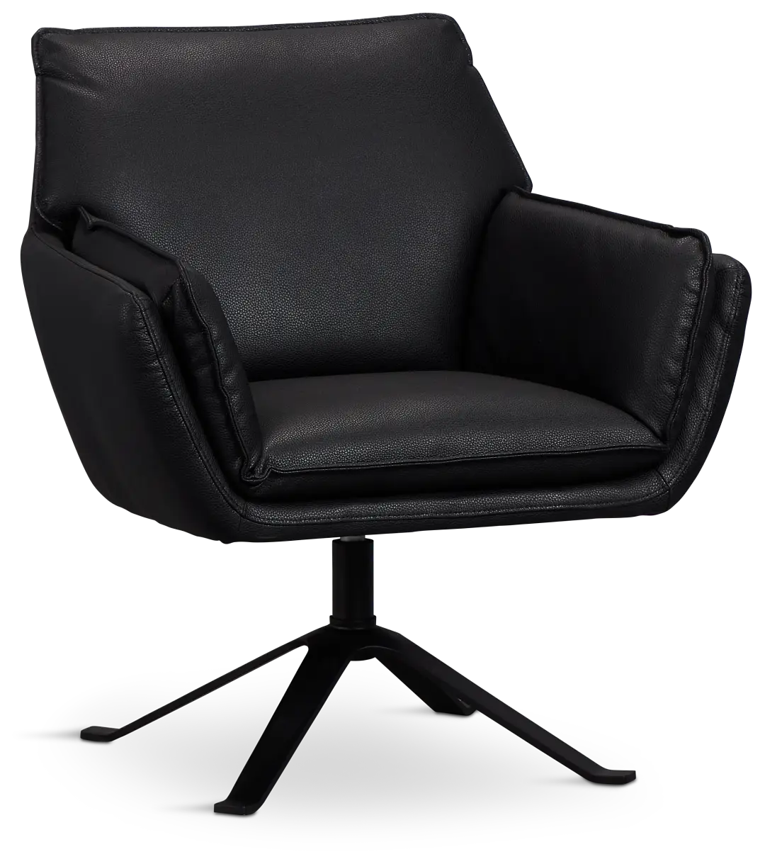 Farley Black Micro Swivel Accent Chair Farley Black Micro Swivel Accent Chair