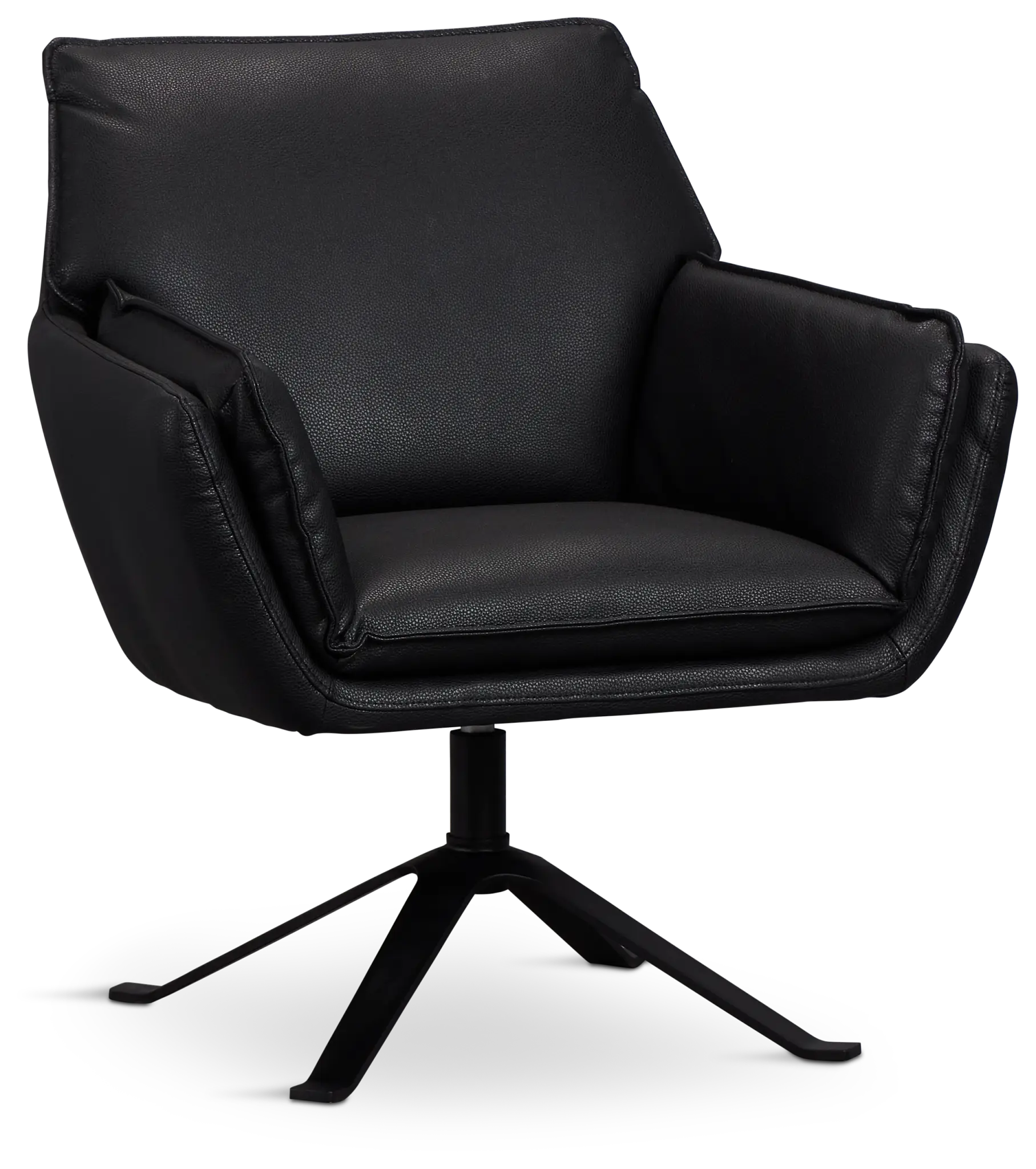 Farley Black Micro Swivel Accent Chair Farley Black Micro Swivel Accent Chair
