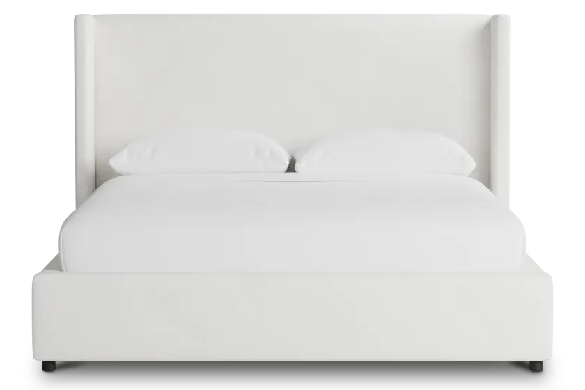 Captiva Sutton White 48" Upholstered Shelter Bed Captiva Sutton White 48" Upholstered Shelter Bed