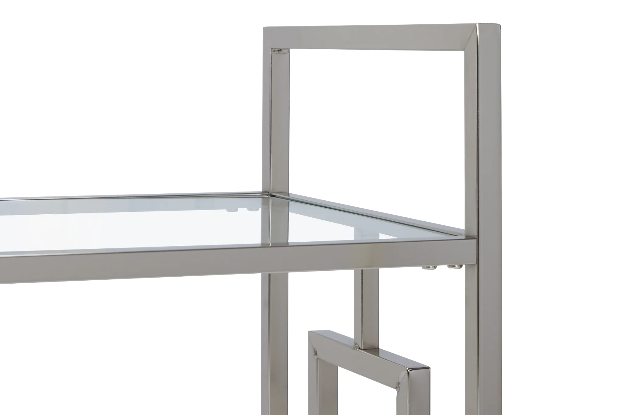 Ezra Silver Chrome Bar Cart