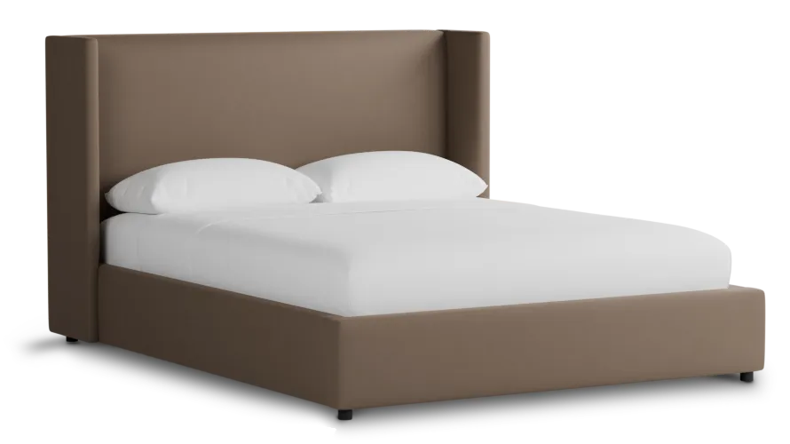 Captiva Joya Beige 48" Upholstered Shelter Bed