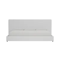 Grayton Suave White 54" Upholstered Platform Bed