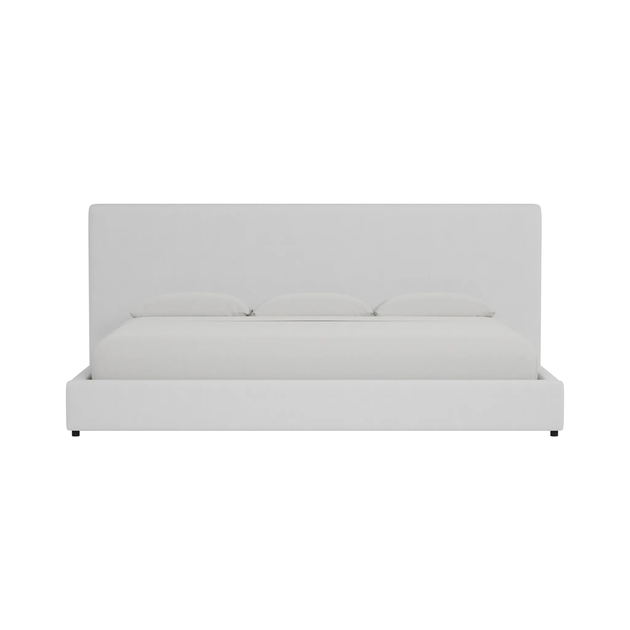 Grayton Suave White 54" Upholstered Platform Bed