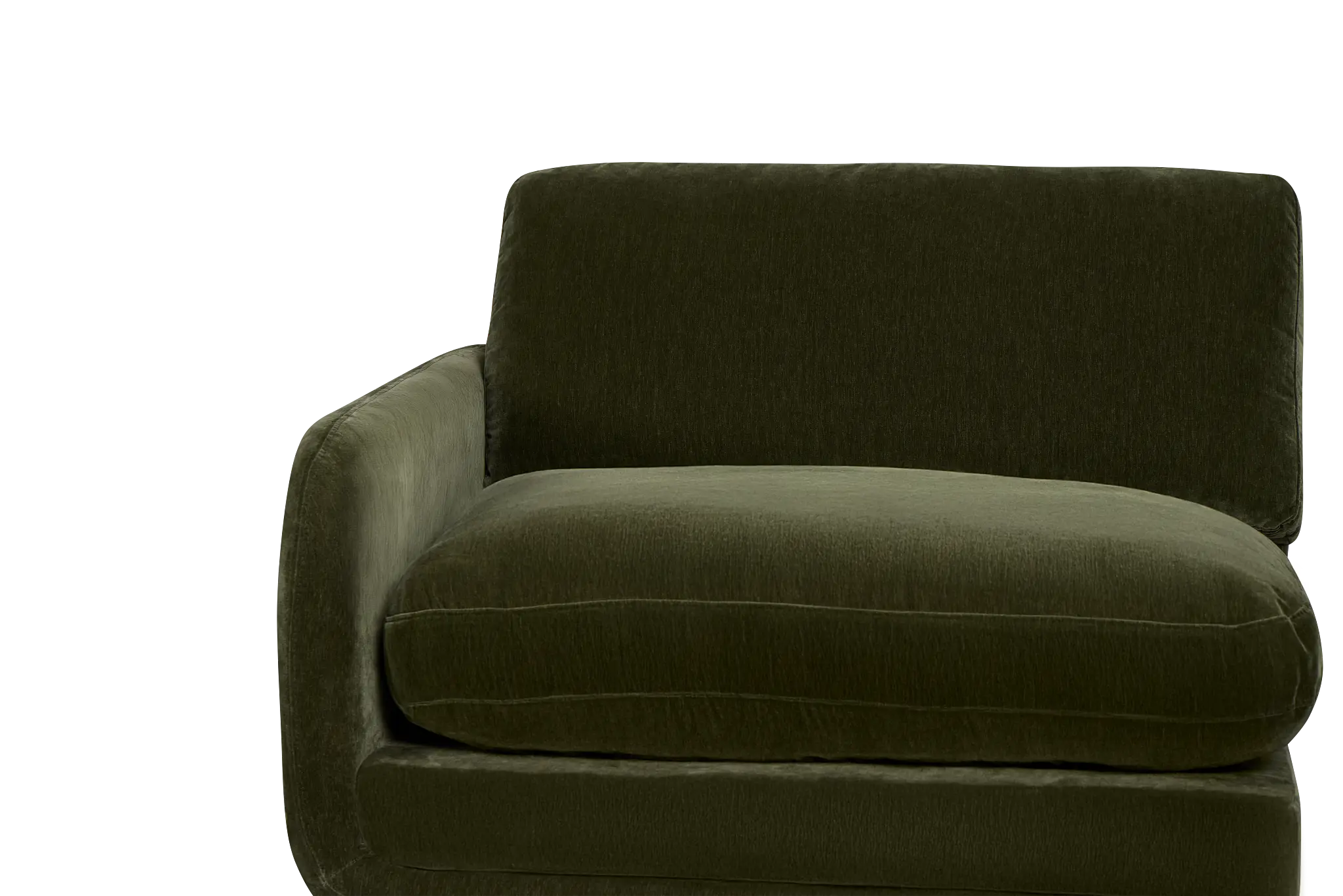 Jules Green Velvet Left Chair Jules Green Velvet Left Chair