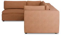 Destin Sutton Orange Fabric 4-piece Modular Sectional