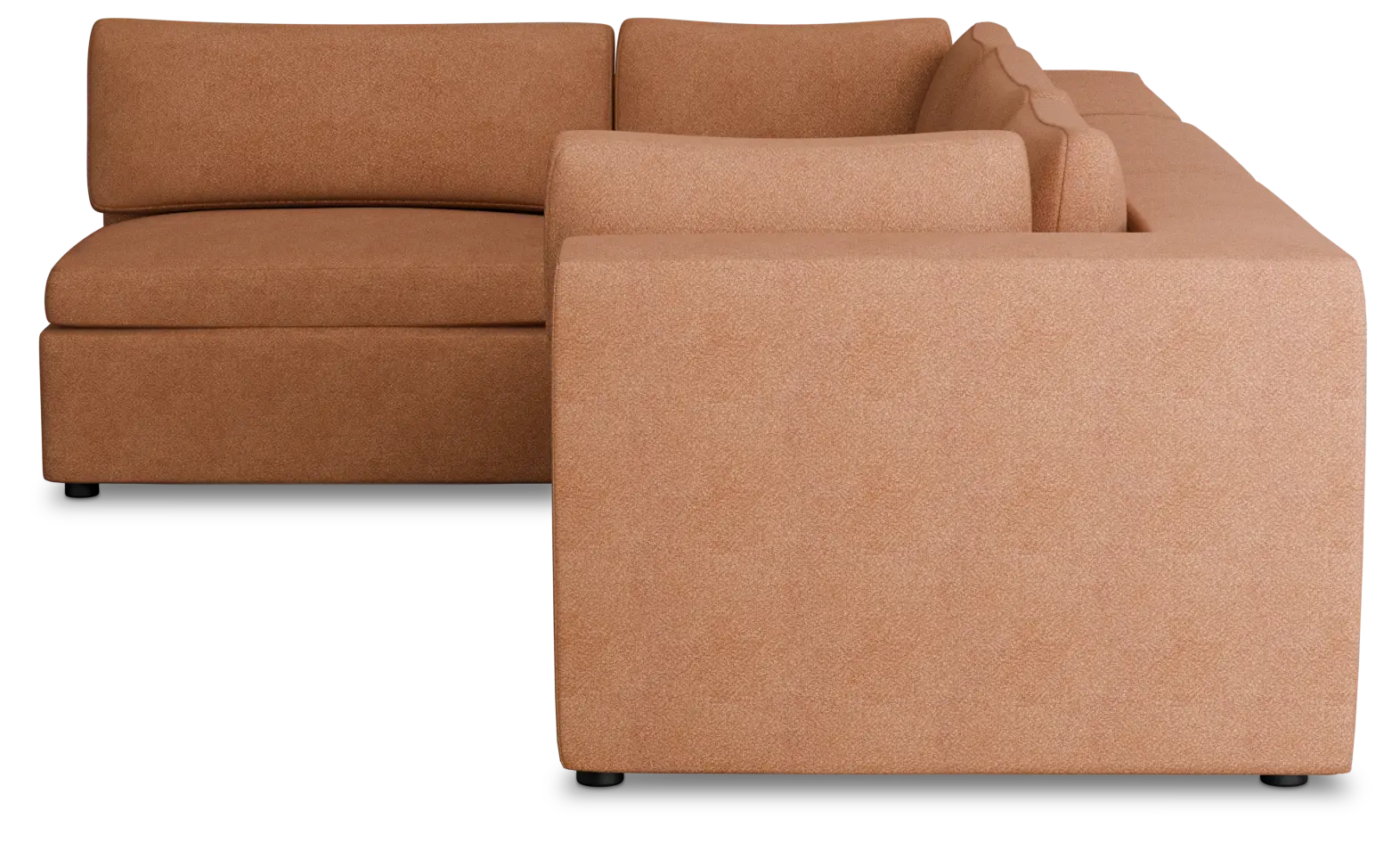 Destin Sutton Orange Fabric 4-piece Modular Sectional Destin Sutton Orange Fabric 4-piece Modular Sectional