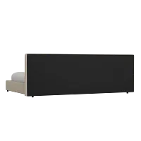 Grayton Peyton Beige 44" Upholstered Platform Bed