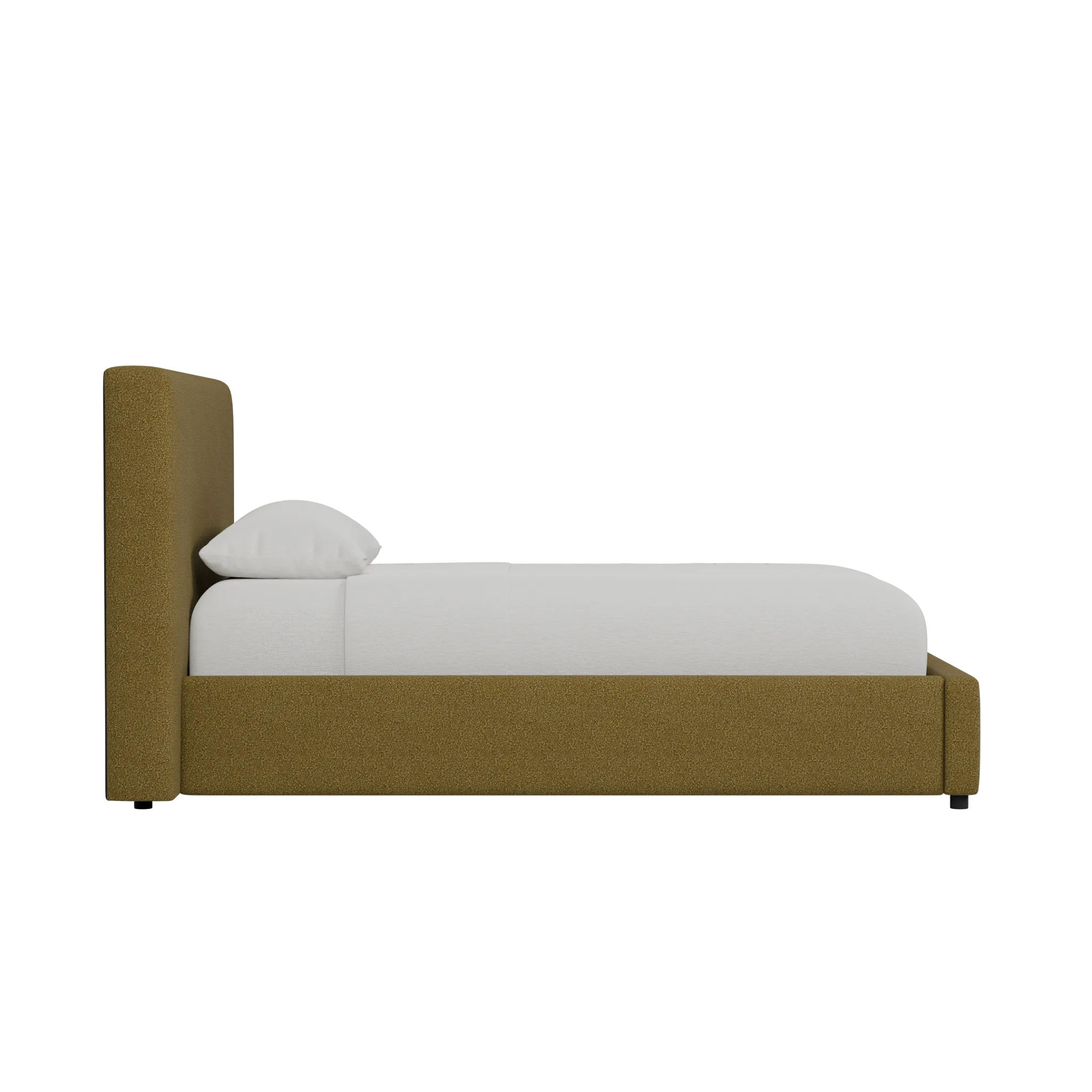 Grayton Peyton White 44" Upholstered Platform Bed