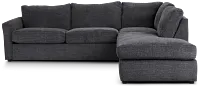 Maxie Dark Gray Micro Small Right Bumper Sectional