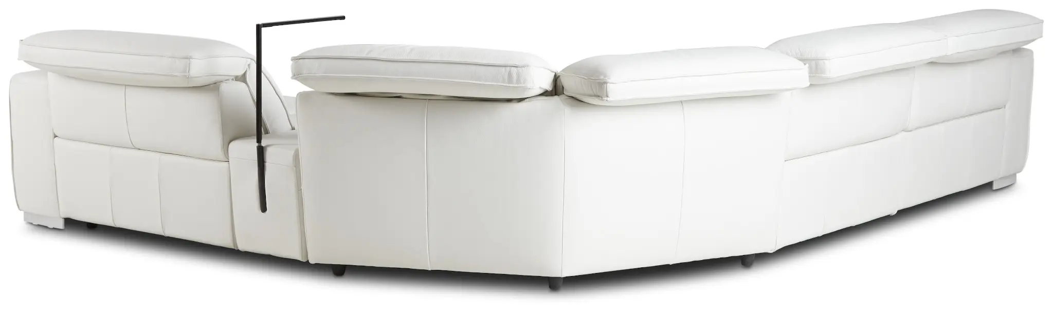 Reva White Leather Small Dual Power Reclining Two-arm Sectional Reva White Leather Small Dual Power Reclining Two-arm Sectional