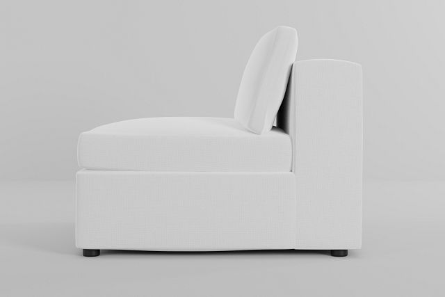 Destin Delray White Fabric Armless Chair
