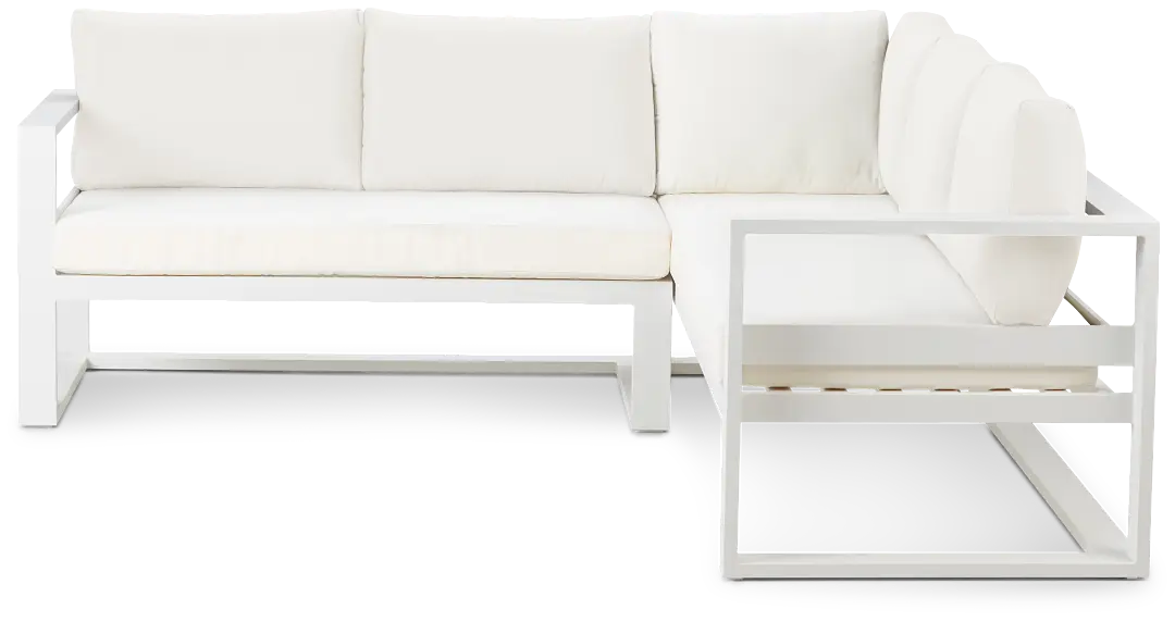 Lisbon White Aluminum Small Left Sectional Lisbon White Aluminum Small Left Sectional