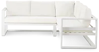 Lisbon White Aluminum Small Left Sectional