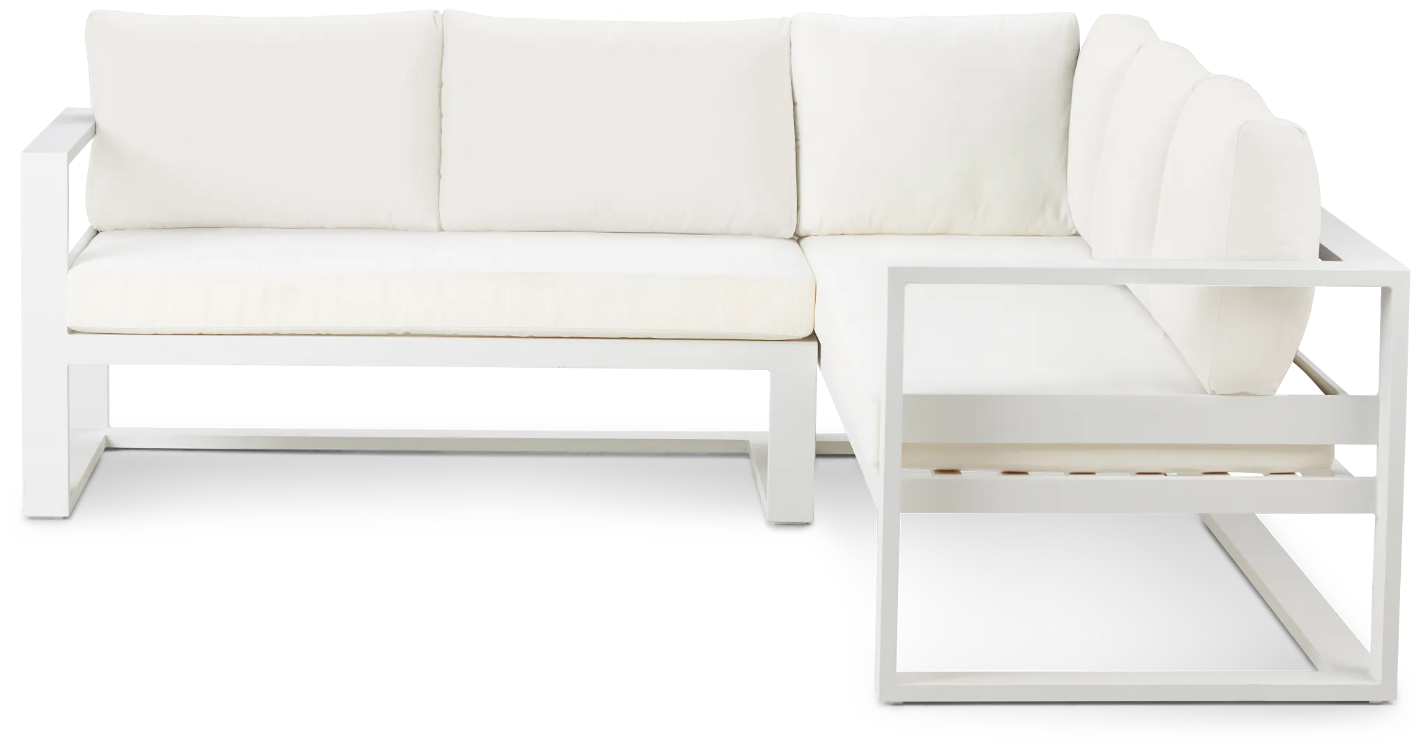 Lisbon White Aluminum Small Left Sectional