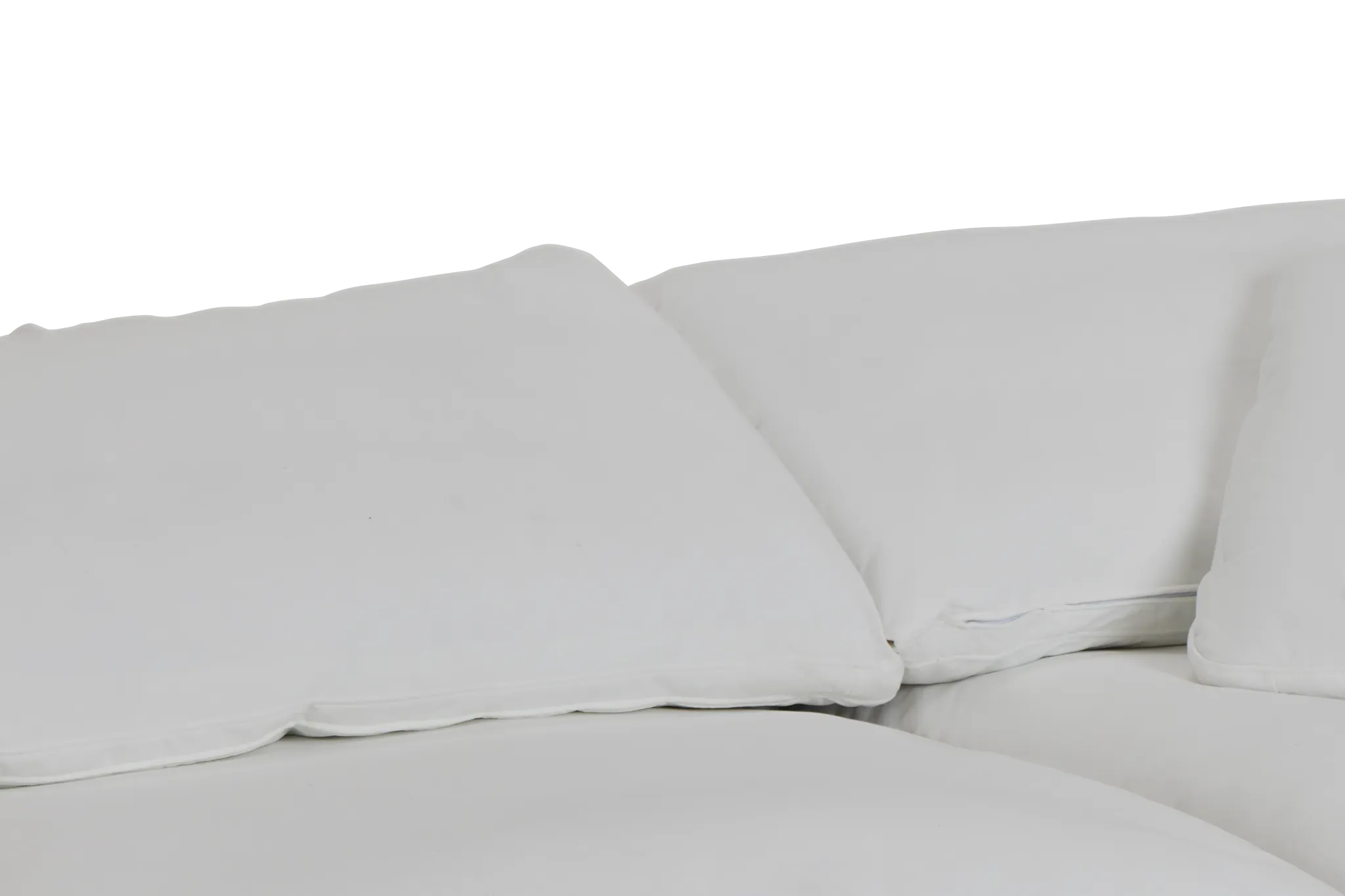 Nixon White Fabric 3-piece Modular Sofa