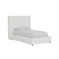 Grayton Sutton White 54" Upholstered Platform Bed