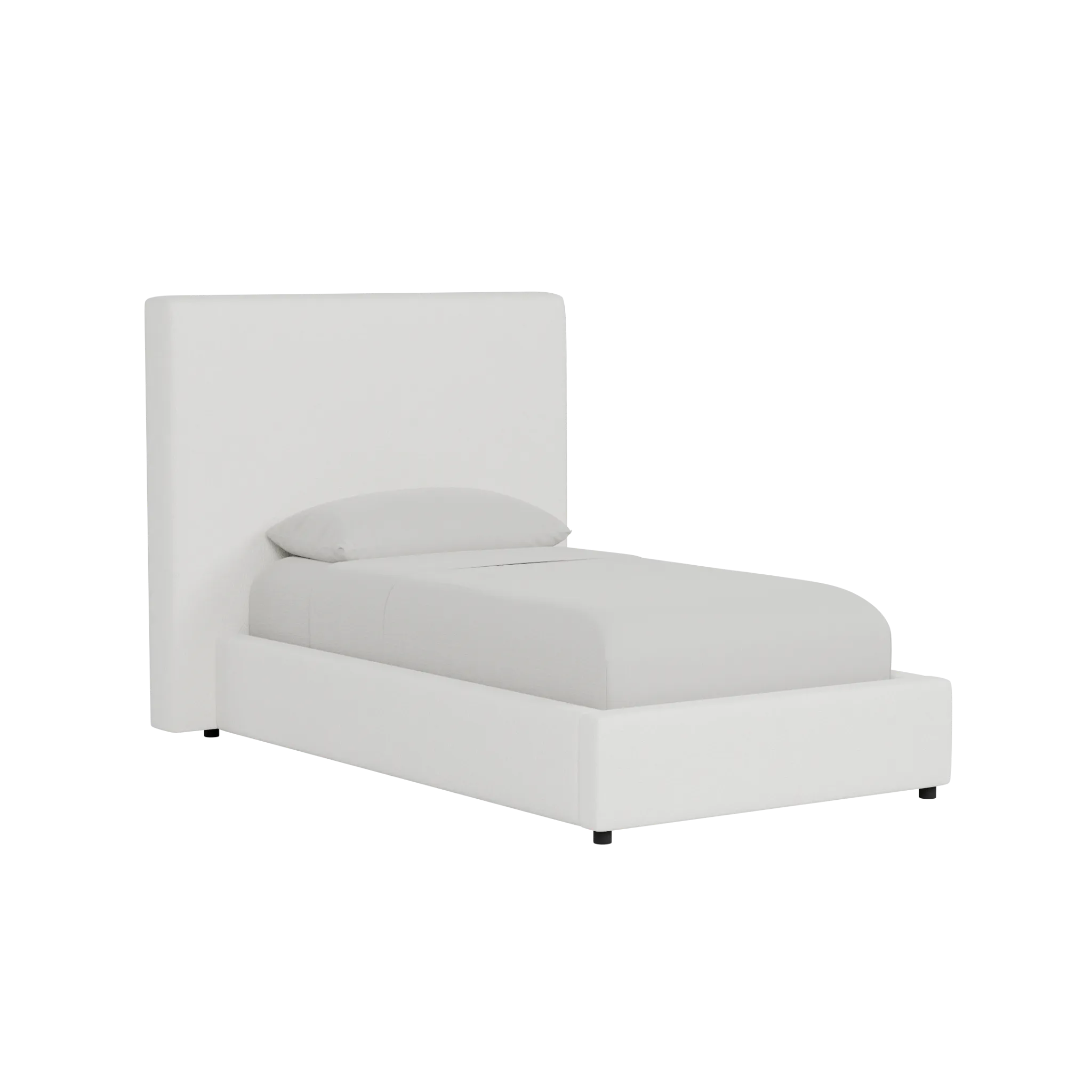Grayton Sutton White 54" Upholstered Platform Bed