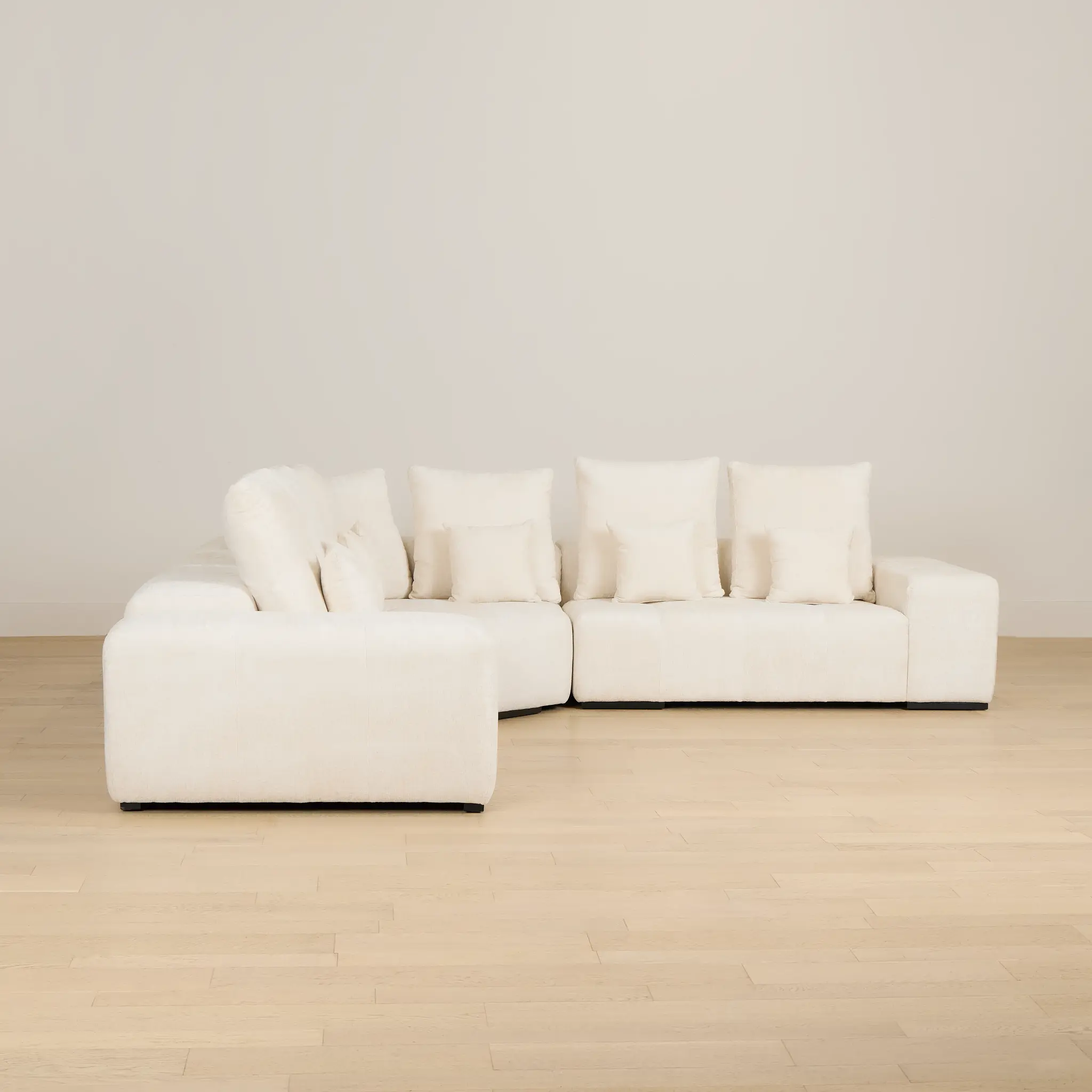 Skylar White Fabric Small Two-arm Sectional Skylar White Fabric Small Two-arm Sectional